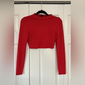 Red long sleeve top